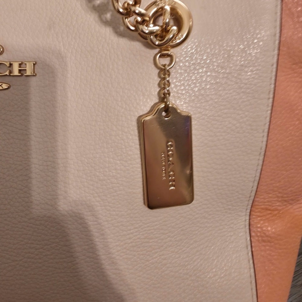 Coach White and Tan Tote Bag - Picture 2 of 14